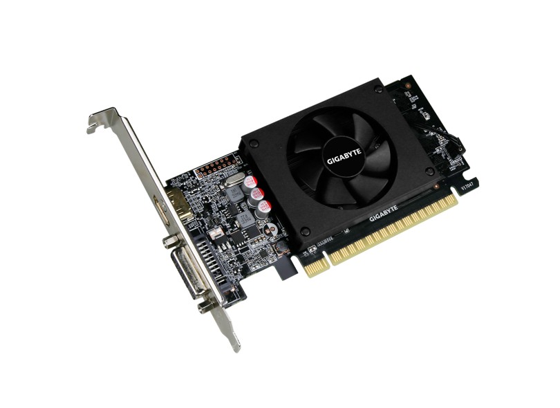 Placa de Video NVIDIA GeForce GT 710 2 GB GDDR5 64 Bits Gigabyte GV-N710D5-2GL