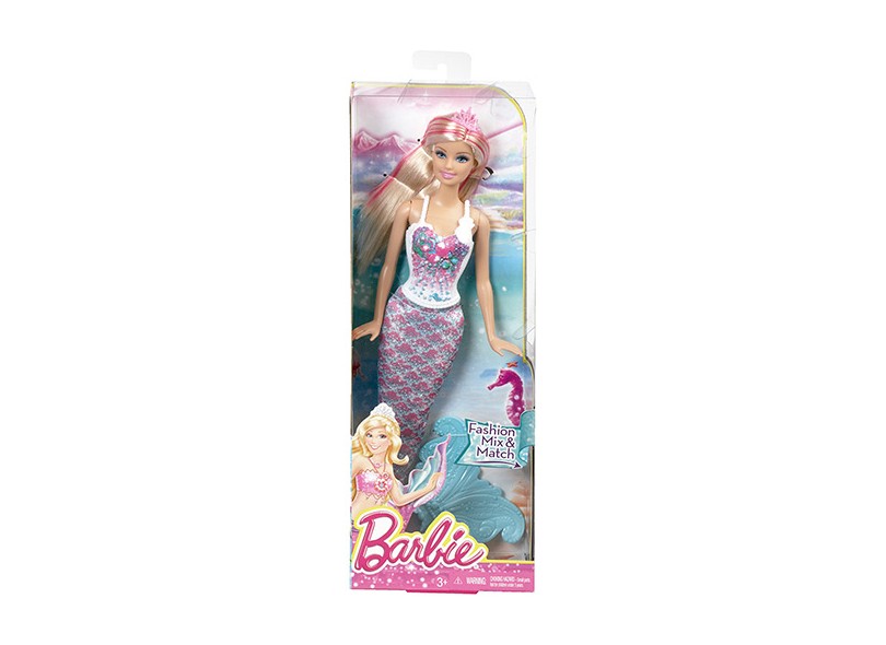 Boneca Barbie Mix Match Sereia Pink Mattel