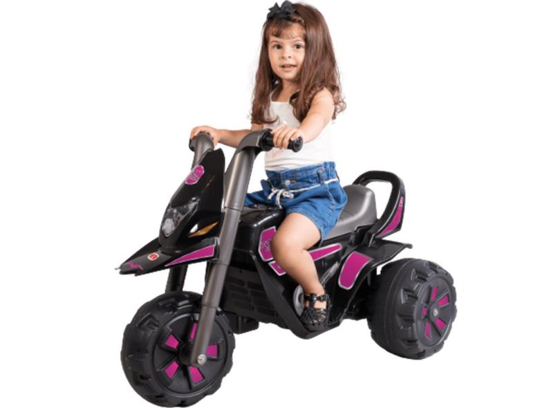 Moto Triciclo Eletrico Infantil Biemme Fox Dark Rosa 6V