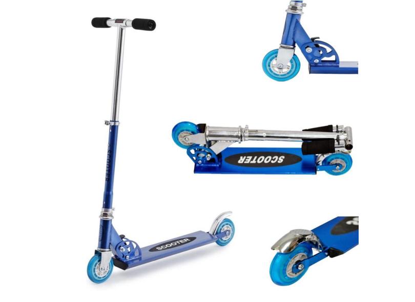 Patinete Dobrável De Alumínio 2 Rodas Radical Dmr4454 Azul