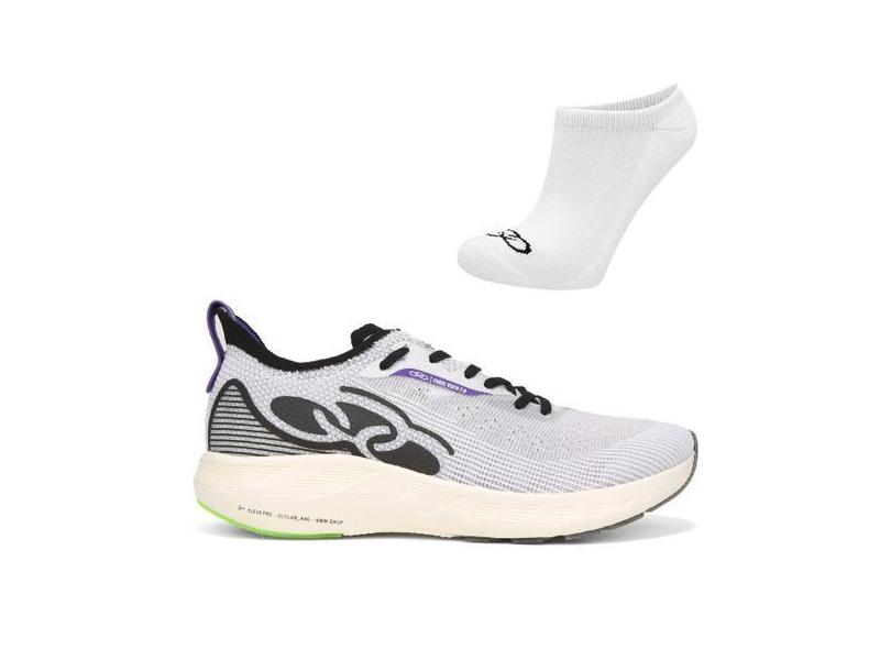 Kit Tênis Olympikus Corre Vento 2 Masculino + Pack C/ 3 Pares De Meia