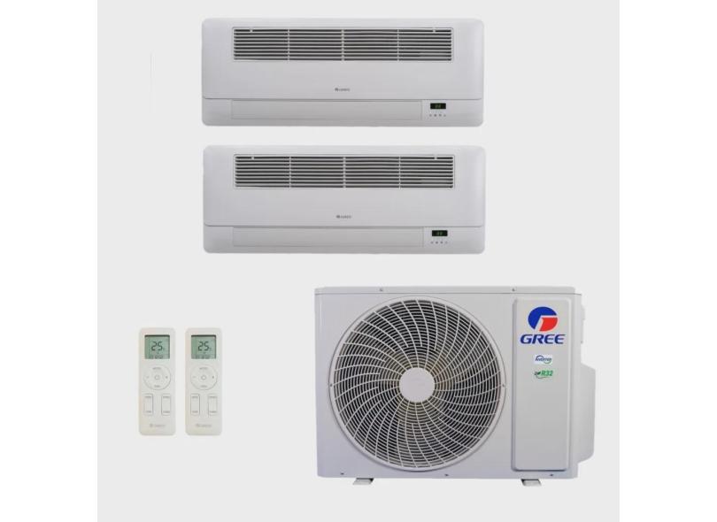 Ar-Condicionado Multi Split Inverter R-32 Gree 18.000 (1x Evap Cassete 1 Via 9.000 + 1x Evap Cassete 1 Via 12.000) Quente/Frio 220V