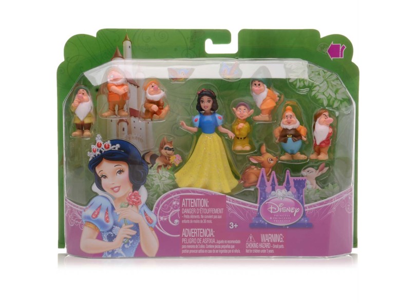 Boneca Princesas Disney Mini Branca de Neve e 7 Anões Mattel