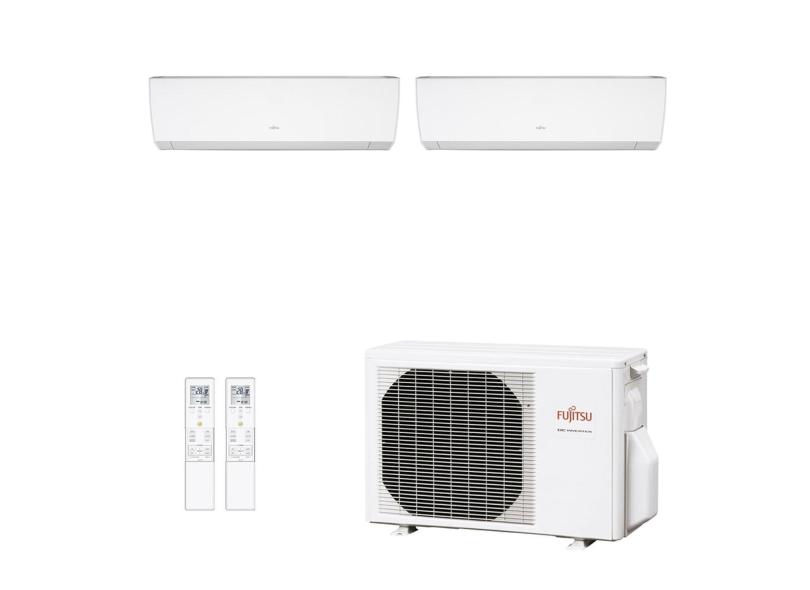 Ar-Condicionado Multi Split Inverter Fujitsu 18.000 (1x Evap HW 7.000 + 1x Evap HW 12.000) Quente/Frio