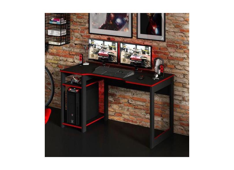 Mesa Gamer Para 2 Monitores Com Montagem Reversível 136 Cm - Tecno Mob