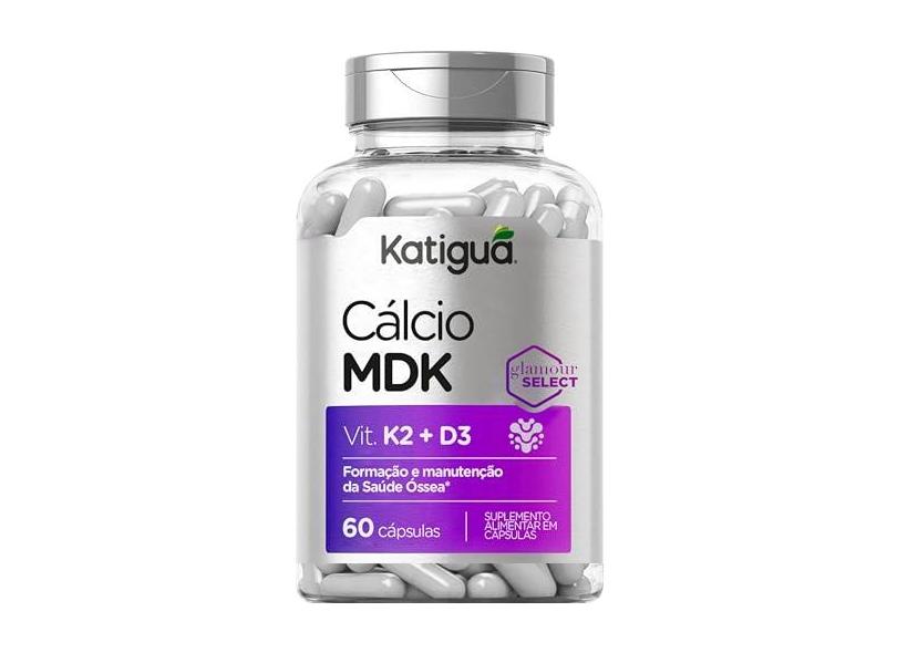 Cálcio MDK, Cálcio, Magnésio & Vitamina D3 e K2, Sem sabor, Katiguá, 60 Cápsulas rígidas • 30 doses, Prata