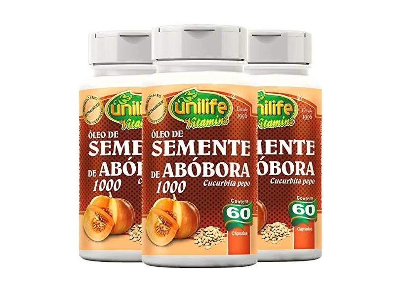 Óleo de Semente de Abóbora 1200mg - 3 un de 60 cápsulas - Unilife