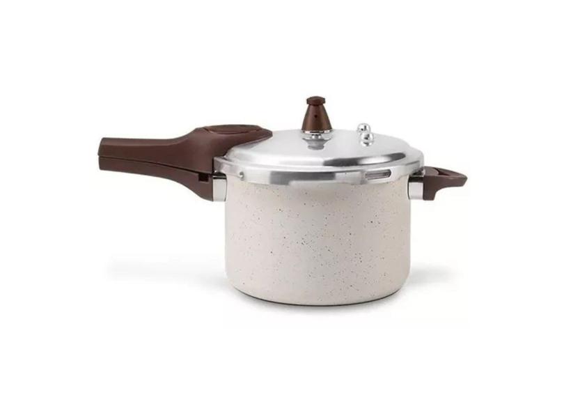 panela de pressão brinox ceramica life pressure com indução 4.2 lts vanila