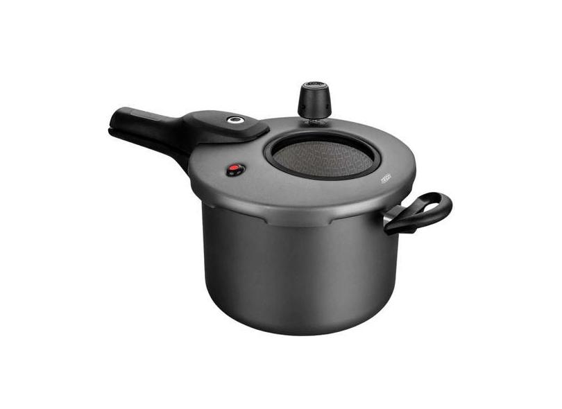 Panela De Pressão Antiaderente Com Visor Fechamento Externo 4,5 Litros