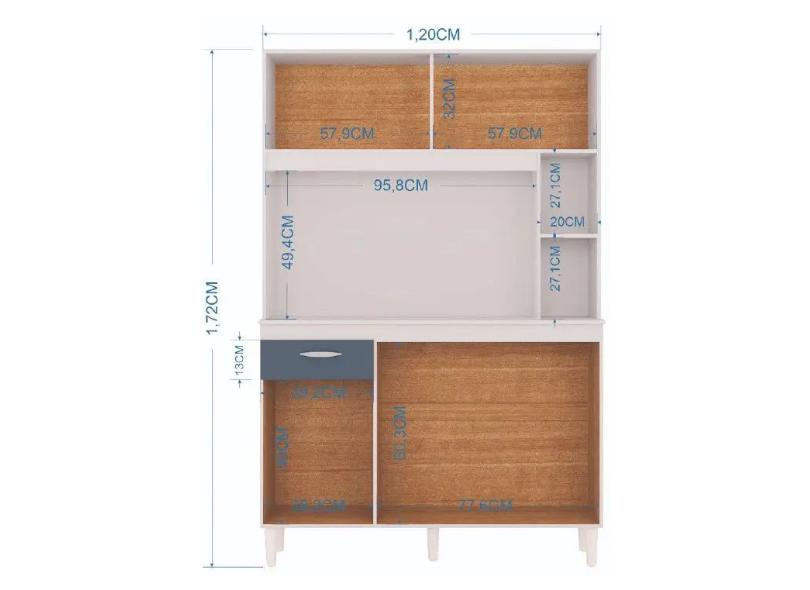 Cozinha Compacta 1 Gaveta 5 Portas Duda A882 Poquema