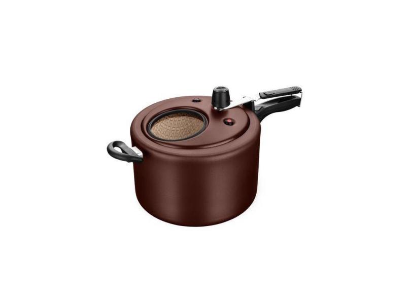 Panela De Pressão Superior Mta Com Visor Chocolate 8,0L