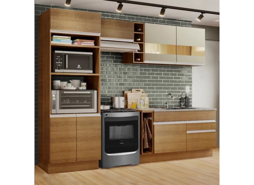 Cozinha Completa 2 Gavetas 7 Portas para Micro-ondas / Forno sem Tampo Jade Madesa