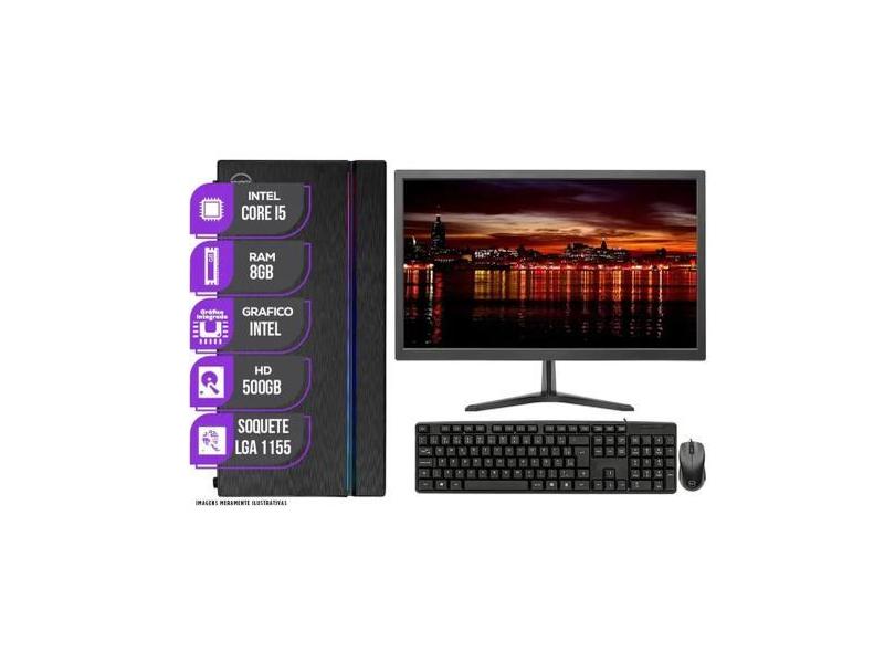 PC Computador Completo , Intel Core i5, 8GB DE RAM, SSD 500GB, Monitor