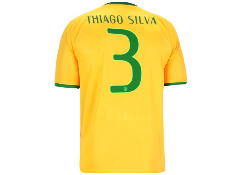 Camisa Jogo Brasil I 2014 Thiago Silva nº 3 Nike