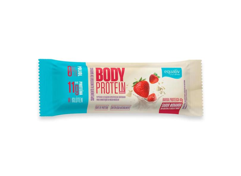Barra De Proteína Equaliv Body Protein Red Sabor Morango 40G