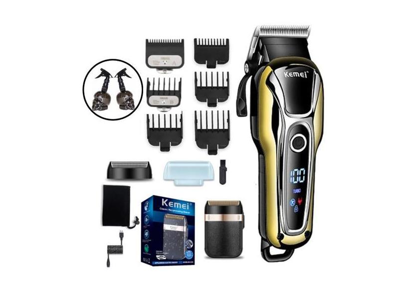 Maquininha Elétrica Sem Fio Bivolt Potente Cortar Cabelo Barba Barbead