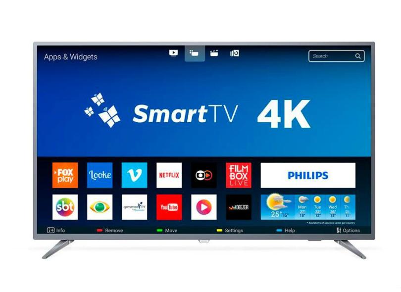 Smart TV TV LED 55" Philips 4K Netflix 55PUG6513 3 HDMI