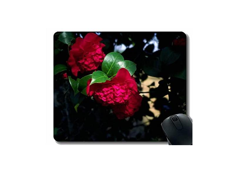 Mouse pad divertido personalizado, mouse pad para escritório com sombra de rosas e flores