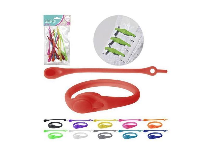 Kit Com 12 Cadarço De Silicone Colorido Para Tenis - Art House - Art H