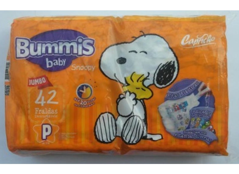 Fralda Capricho Snoopy Bummis P Jumbo 42 Und 3,5 - 5kg