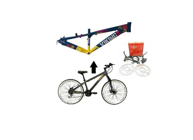Bicicleta Aro 26 Vikingx Tuff 21V Alumínio Freio Hidráulico A Disco Ar