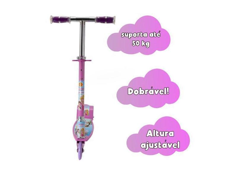Patinete Rosa Espetacular  Com Guidão 360 Dobrável - Dmr