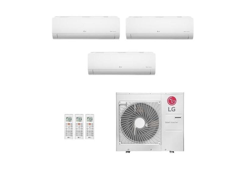 Ar-Condicionado Multi Split Inverter LG 30.000 (1x Evap HW 9.000 + 1x Evap HW 12.000 + 1x Evap HW 24.000) Quente/Frio 220V