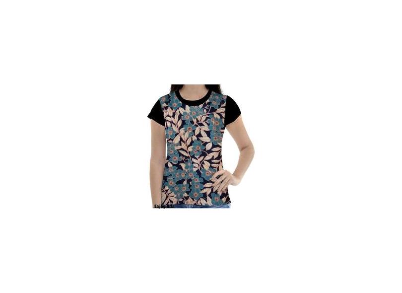 camisas floridas feminina