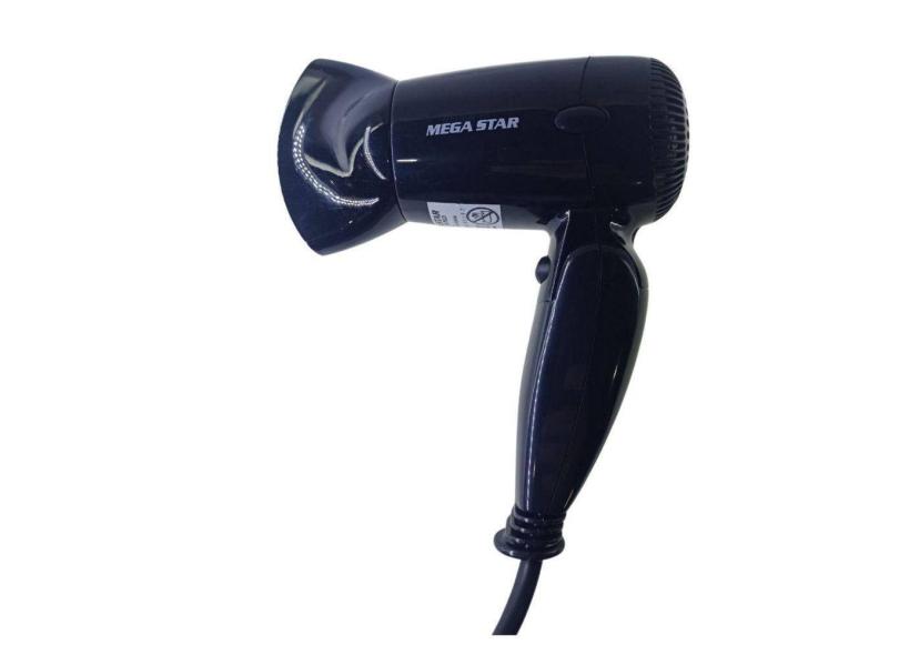 Secador De Cabelo Preto Para Viagem Dobravel 1000W