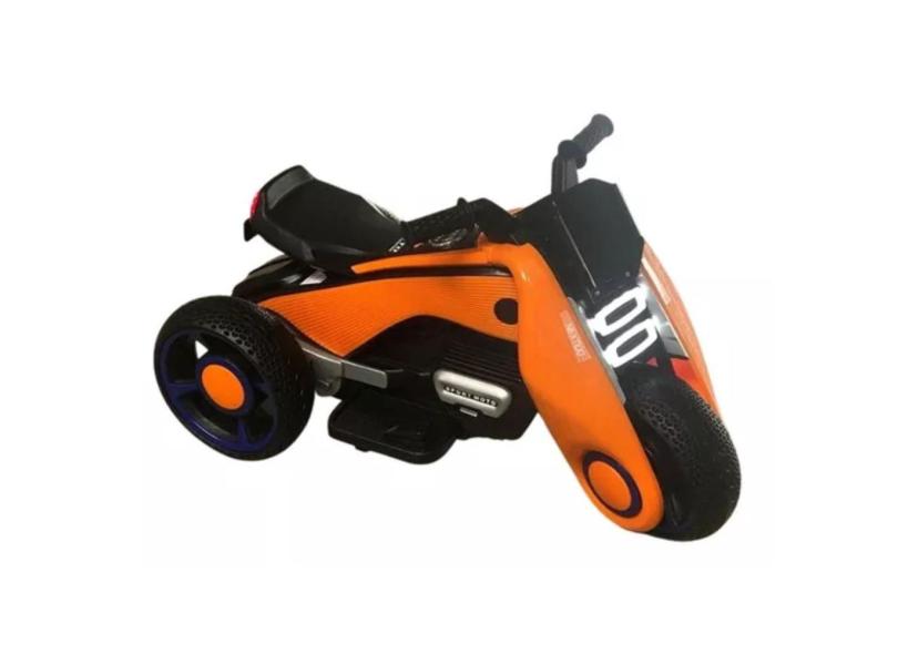 Mini Moto Elétrica Infantil 6v Importway Luzes Som Laranja