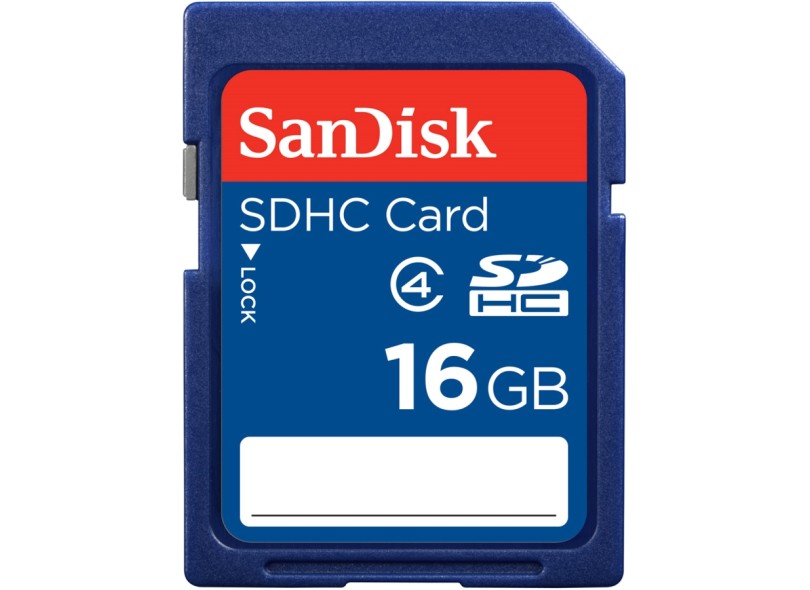 Cartão de Memória SDHC SanDisk 16 GB SDSDB-016G