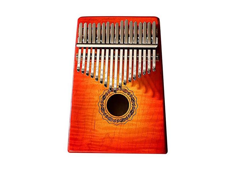 Piano de polegar Kalimba instrumento musical de 17 teclas, teclado de percussão de dedo, tecla C, piano de polegar, instrumento de marimbas, piano de dedo para amantes de música, (18 cm x 14 cm)