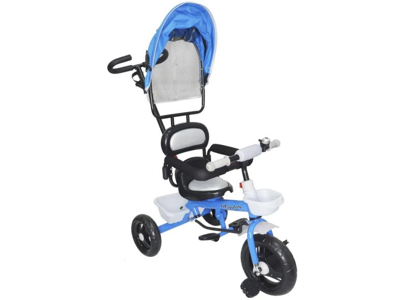 Triciclo Infantil com Haste Empurrador Pedal Motoca Velotrol 2 em