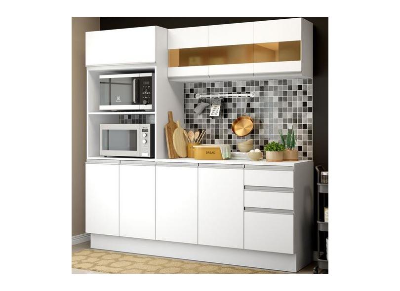 Cozinha Compacta 9 Portas 2 Gavetas para Micro-ondas / Forno Smart Madesa