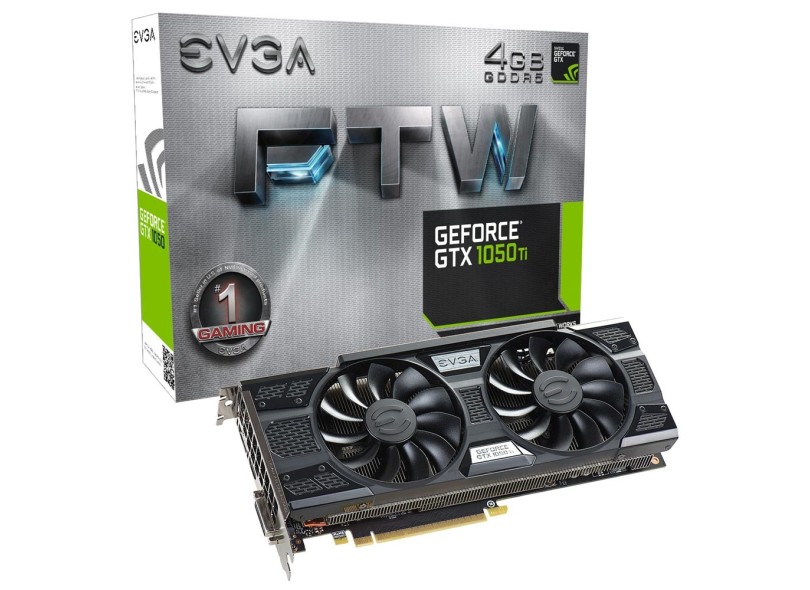 Placa de Video NVIDIA GeForce GTX 1050 Ti 4 GB GDDR5 128 Bits EVGA 04G-P4-6258-KR
