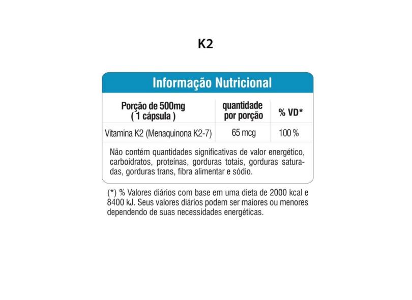 Power Kit Vit MK7 K2 120 Caps 65mcg Prevenção da Artrite em Promoção é ...