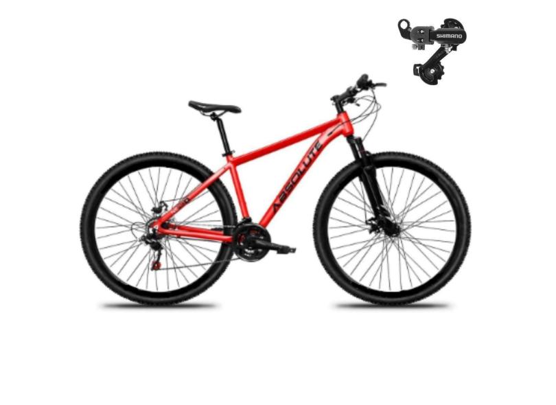 Bicicleta Aro 29 Absolute Nero 5 21 Marchas Mtb Indexada Alumínio Suspensão 80mm Cambio Tras Shimano-Unissex