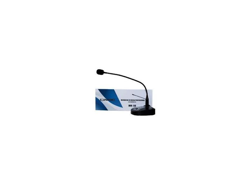 Microfone De Mesa Profissional Gooseneck Mm-110 Soundvoice
