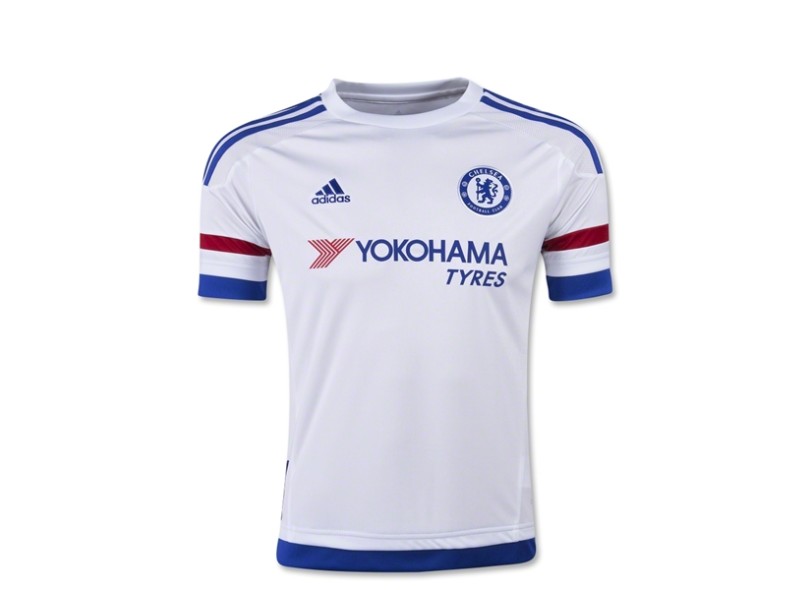 Camisa Torcedor Infantil Chelsea II 2015/16 sem número Adidas