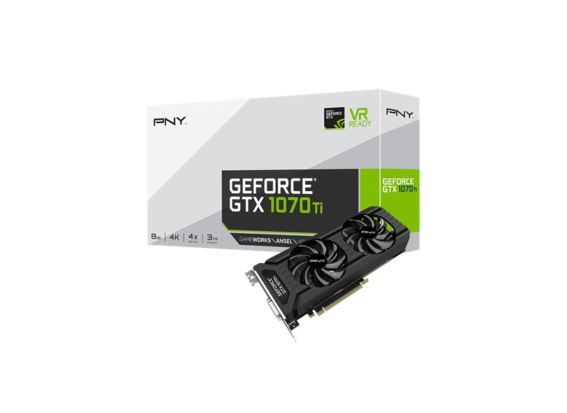 Placa de Video NVIDIA GeForce GTX 1070 Ti 8 GB GDDR5 256 Bits PNY VCGGTX1070T8PB