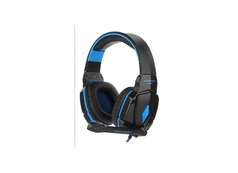 Fones de ouvido Gamer Kotion Each G4000 preto/azul