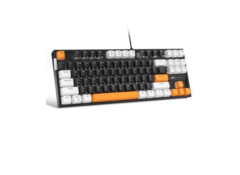 Teclado mecânico para jogos MageGee 75% TKL 87 teclas Brown Switch