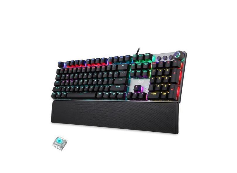 Teclado mecânico para jogos AULA F2088 Blue Switches RGB
