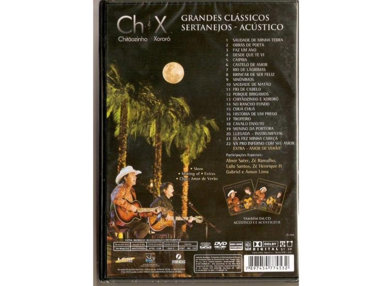 Dvd Chitãozinho & Xororó - Grandes Clássicos Sertanejo- Novo em