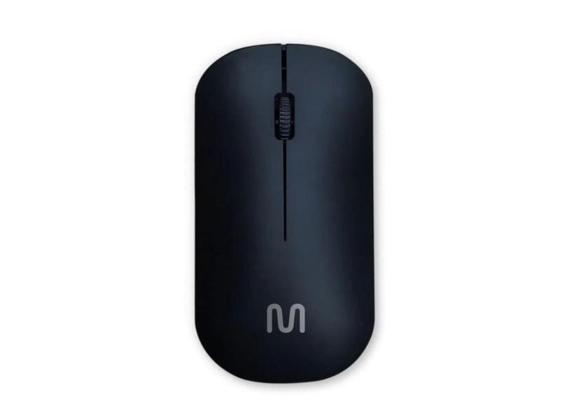 Mouse Sem Fio Design Slim 3 Botões Ms100 1200dpi Usb Multi Mo307