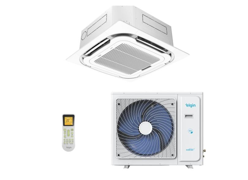 Ar-Condicionado Split Cassete 4 Vias Inverter Plus R-32 Elgin 48.000 BTUs Só Frio 220V Monofásico