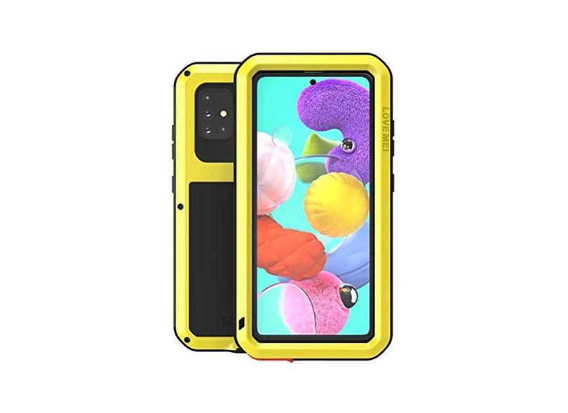 SHUNDA Capa para Samsung Galaxy A51 4G, capa protetora de alumínio  resistente à prova de choque, capa rígida de metal à prova de poeira para Samsung  Galaxy A51 4G 6,5 polegadas -