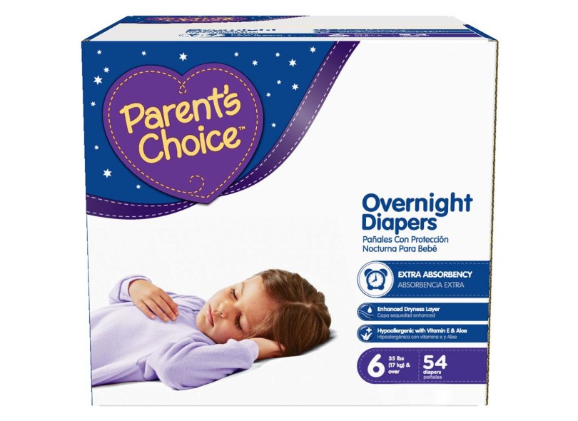 Fralda Parent's Choice Overnight Diapers XXG 54 Und +17kg