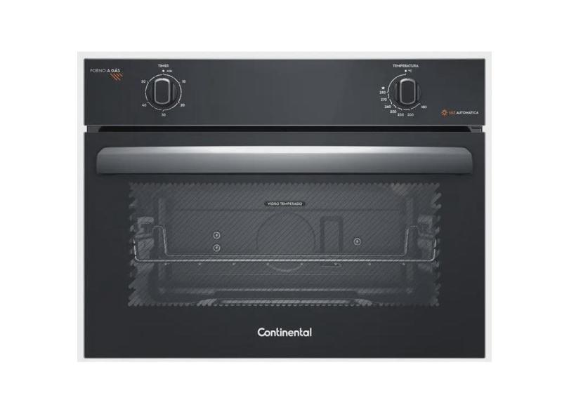 Forno A Gás De Embutir Continental 50L Preto - Oc4gm