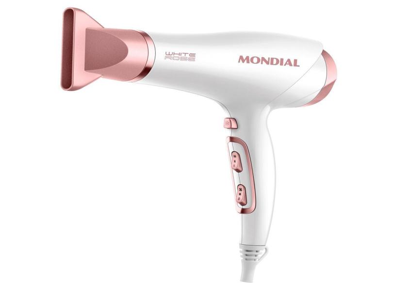 Secador de Cabelo Mondial White Rose Line 3 Temperaturas 2000W SCN-50